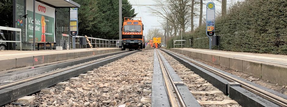 Straßenbahnen in Finthen fahren wieder normal – zumindest für einige Wochen