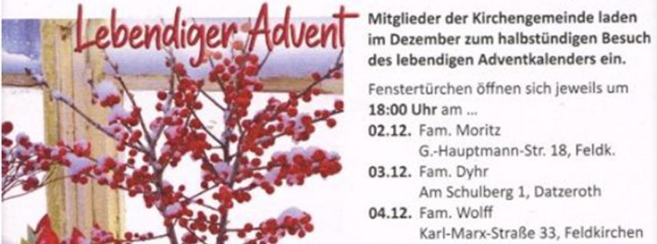 Lebendiger Adventskalender