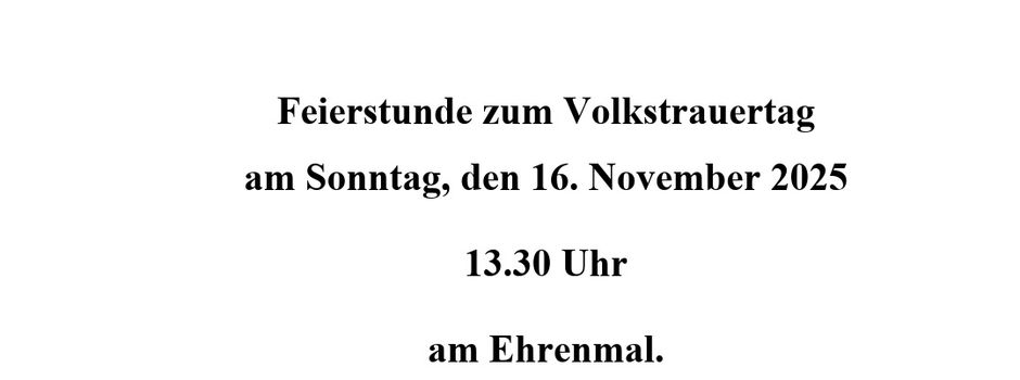 Feierstunde am 16.11.