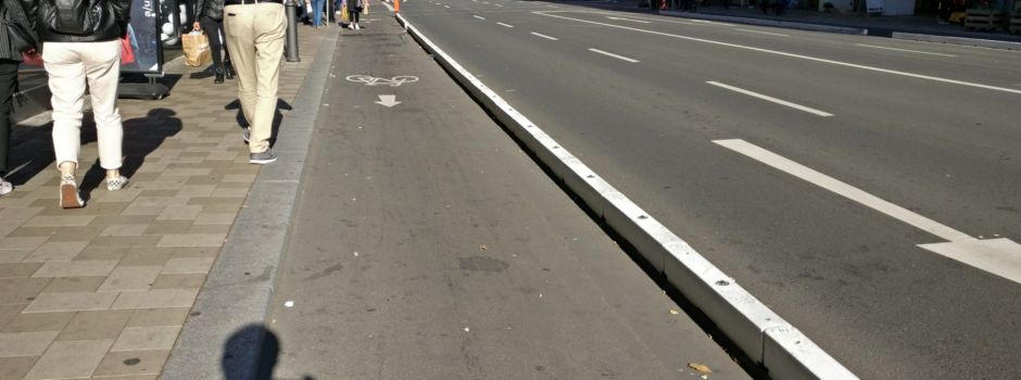 Wie gefährlich sind die Schutzstreifen in der Großen Bleiche?