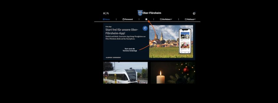 Keine Panik - Alle Termine unter "Kalender" in der App! 