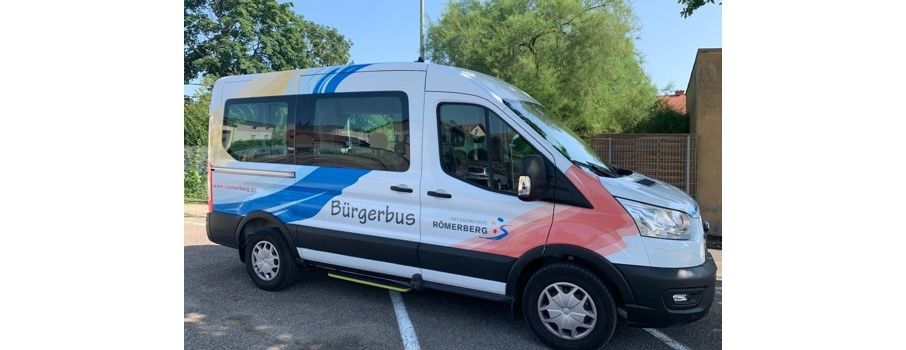 Angebot kostenlose Fahrt im Bürgerbus Römerberg