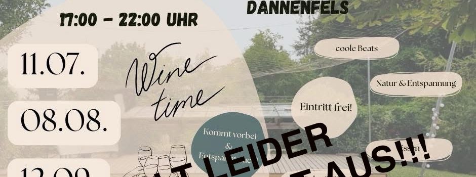 After Work im Park der Sinne fällt aus!!!