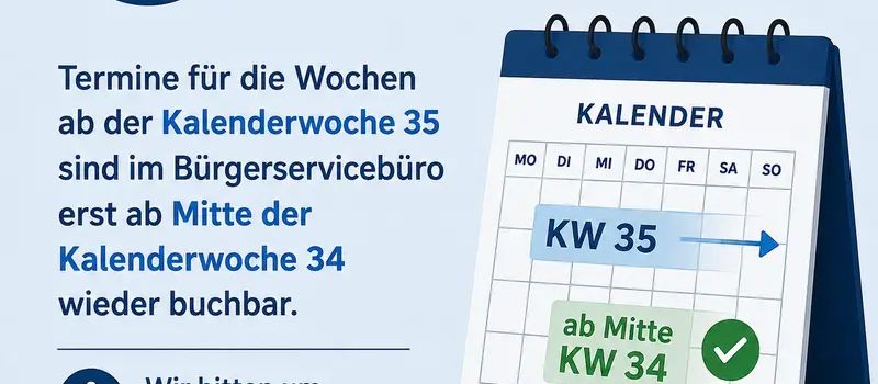 Terminbuchungen im Bürgerservicebüro