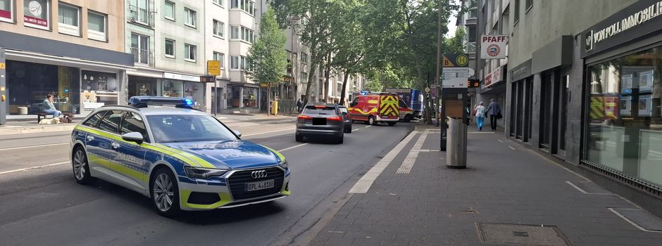 Update: Zwei Verletzte bei Unfall in Mainzer Rheinstraße