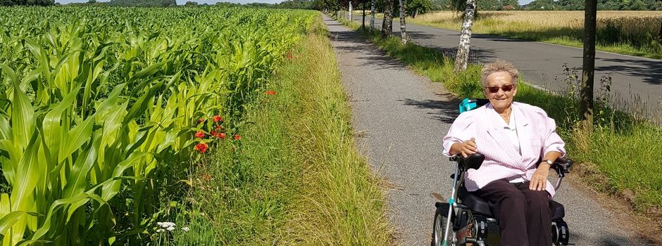 Fuß- und Fahrradweg nun auch für Rollstuhlfahrer bestmöglich nutzbar