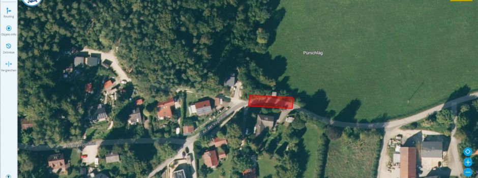 Vollsperrung der Ortsstraße "An der Vogelhüll" in Pürschläg am 09.03.2026