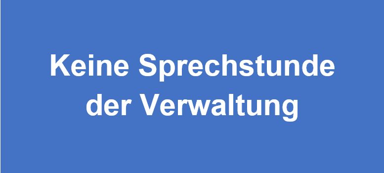 Sprechstunde der Verwaltung entfällt diese Woche in Edersleben