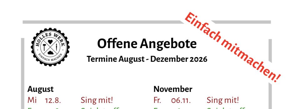 Termine 2. Halbjahr auf einen Blick