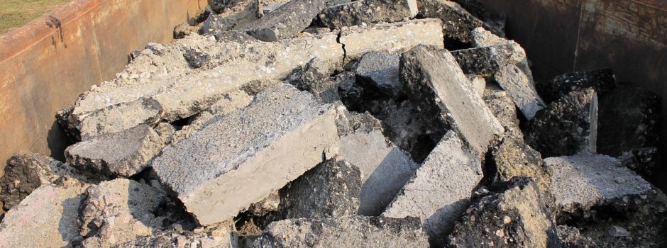 Nutzung des Bauschutt-Containers