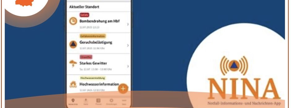 Die NINA WarnApp - auch auf Ihrem Handy? 