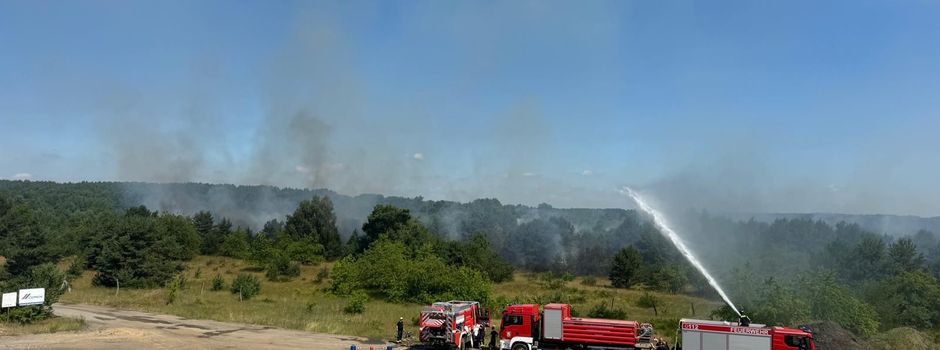 Waldbrand mit besonderen Herausforderungen