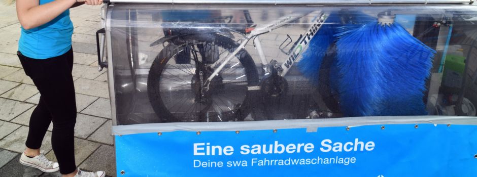 Eine mobile Fahrradwaschanlage für Augsburg