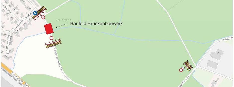 Vollsperrung der Rhedaer Straße