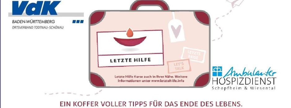 Einladung zum Kurs "Letzte Hilfe" am 7. Juli 