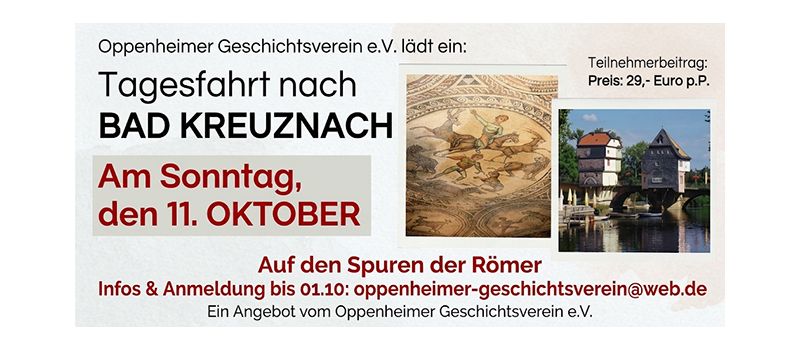 Auf den Spuren der Römer: Oppenheimer Geschichtsverein lädt zur Tagesfahrt