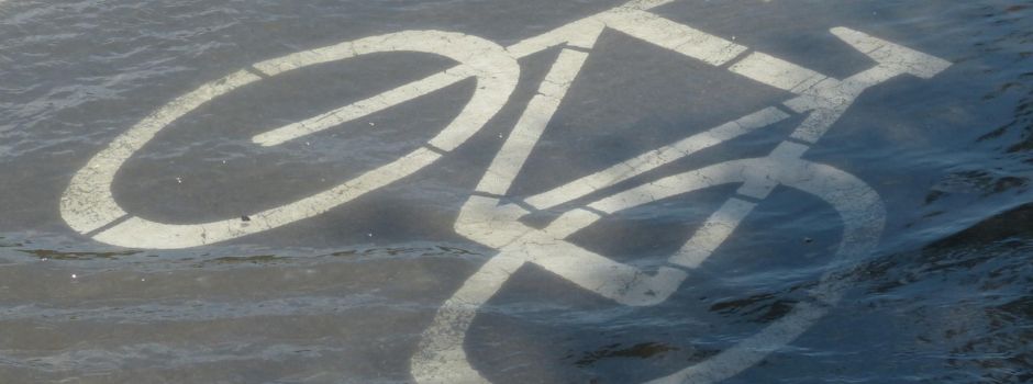 Piktogramme auf dem Geh- und Radweg Westerkappelner Straße/Atterstraße