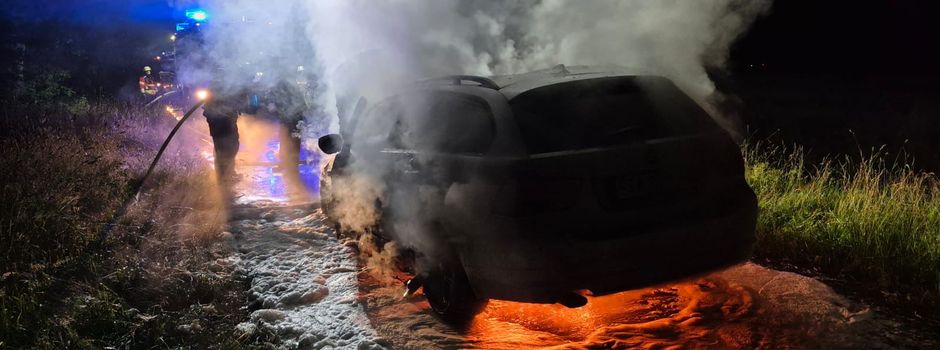 Wagen in Flammen