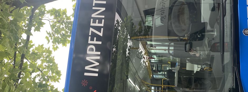 Impfbus auf dem Wochenmarkt Herzebrock. Jetzt ohne Wartezeit.
