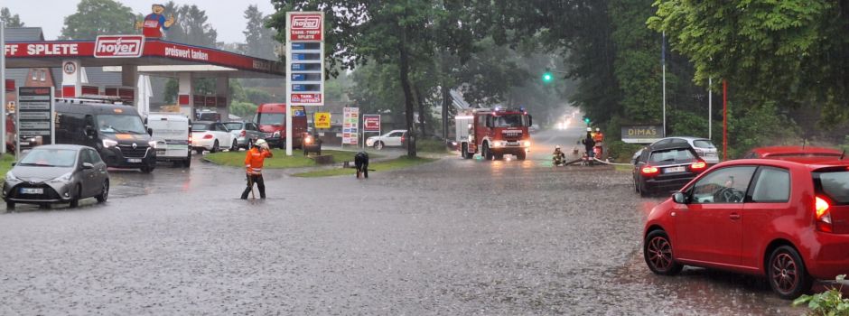 Unwetter wütet in Welle