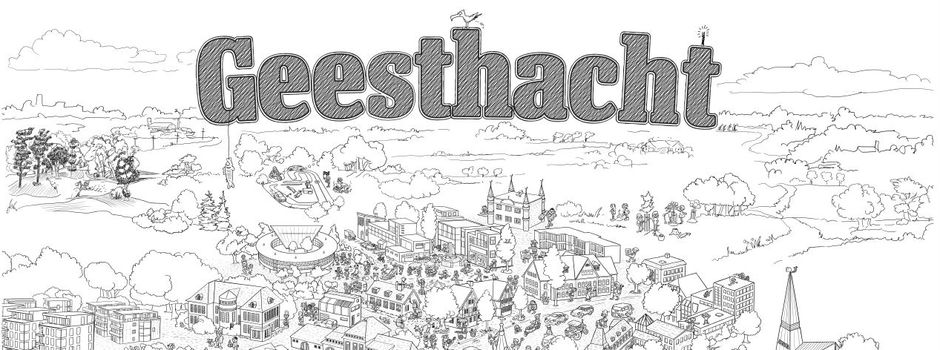 Die Stadt Geesthacht gibt es jetzt als Wimmelbild: Ein Blick aufs Detail lohnt sich