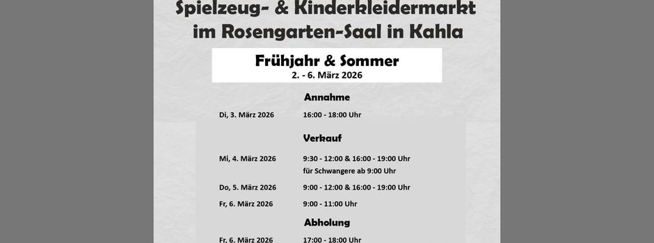 Spielzeug- & Kinderkleidermarkt