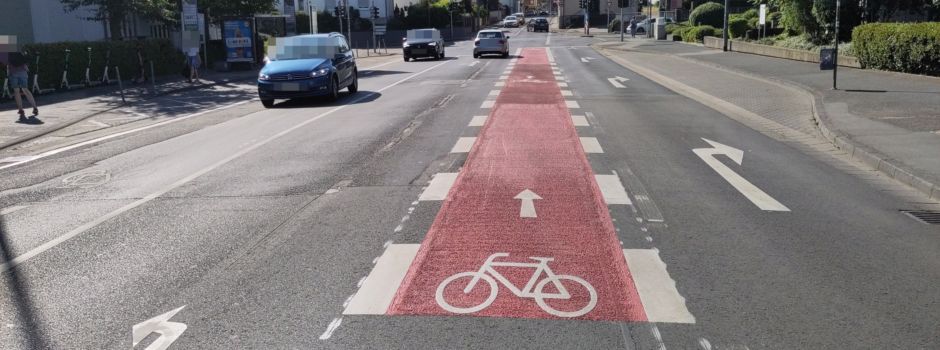 Zu gefährlich? Ärger um neue Fahrradspur in Mainz