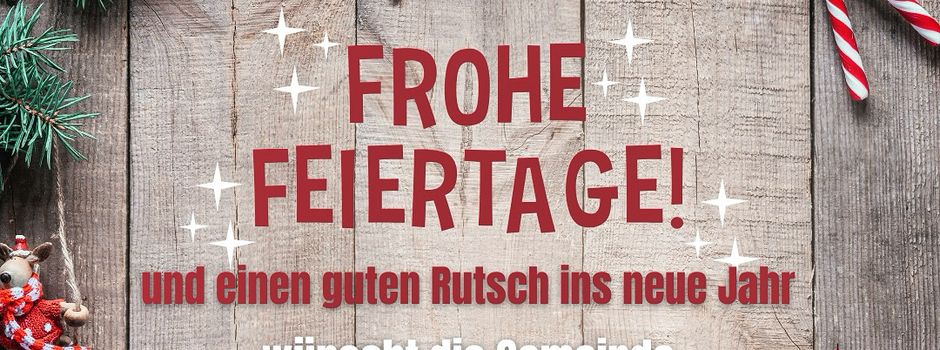 Frohe Weihnachten wünscht die Gemeinde Rehlingen-Siersburg