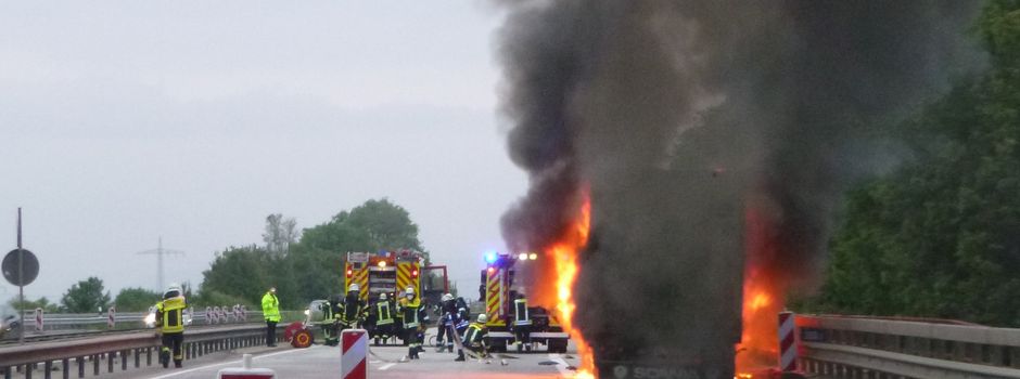 Lkw-Brand: Starke Rauchentwicklung auf Autobahn