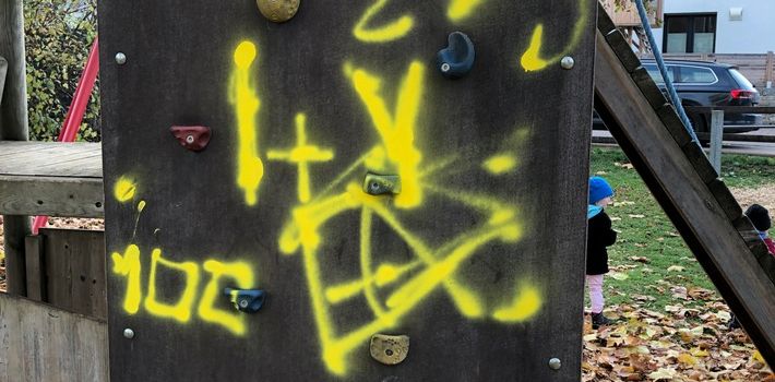 Sachbeschädigung durch Graffiti in Undenheim