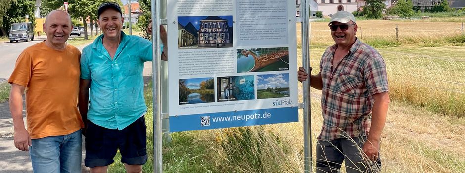Neue Infotafeln begrüßen unsere Gäste in Neupotz!