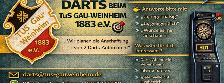 Darts im TuS Gau-Weinheim?!
