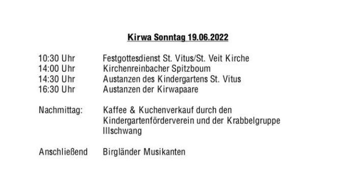 Auf geht´s zur Illschwanger Kirwa