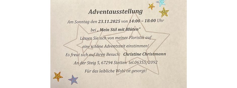 ✨ Adventsausstellung „Mein Stil mit Blüten“ ✨