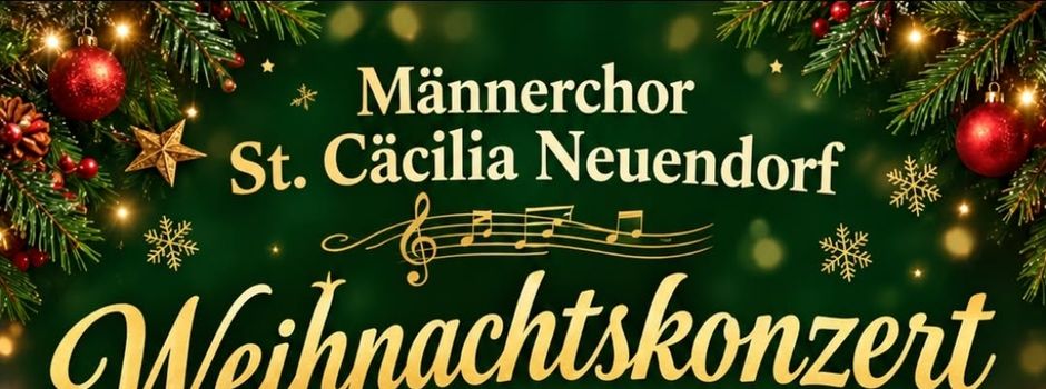 Weihnachtskonzert in Neuendorf: Männerchor St. Cäcilia lädt ein