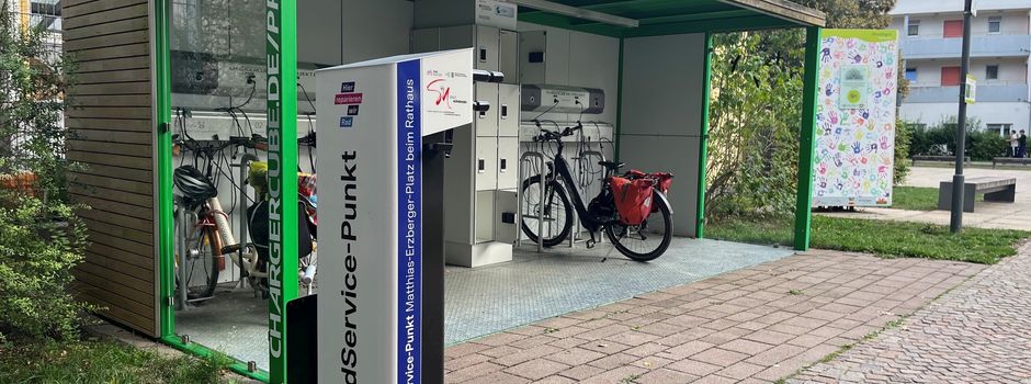 Neue Radservicestationen in Münsingen: Hilfe für unterwegs