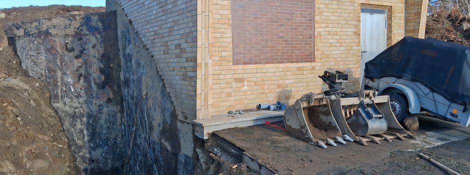 Bauarbeiten am Hochbehälter Hardt