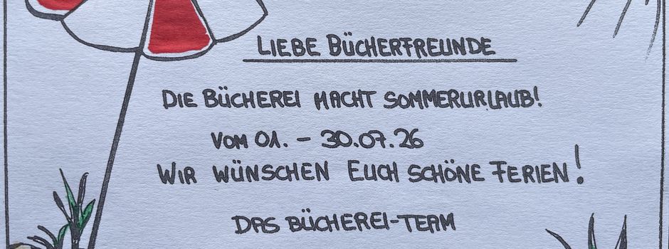 Die Bücherei macht Sommerurlaub 