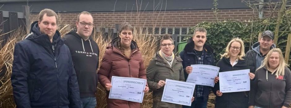 Spendenübergabe der Grünen Tanne an Clarholzer Kindergärten