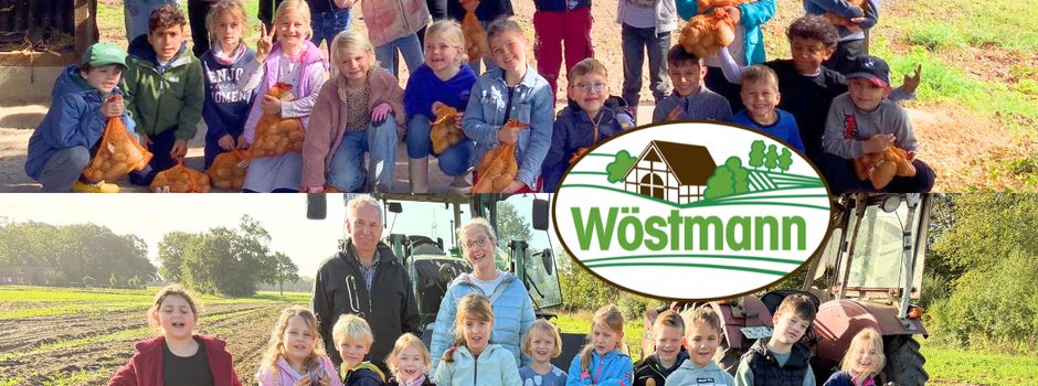 Zweitklässler der Josefschule entdecken die Kartoffelernte auf dem Hof Wöstmann