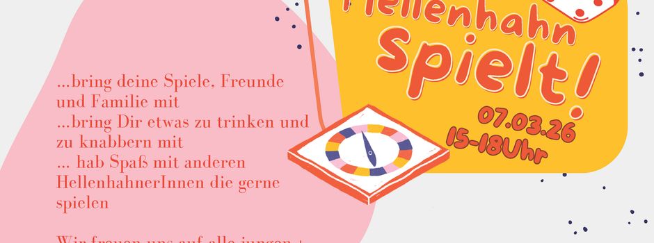 Hellenhahn spielt! - Spielenachmittag am 7. März in der Alten Schule