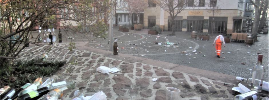 Riesige Müllberge nach „Spontan-Marktfrühstück“ in Mainz