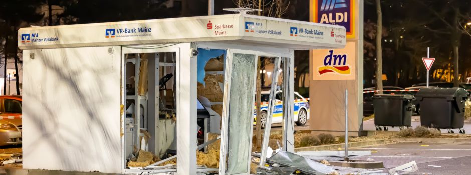 Geldautomat in Mainz gesprengt