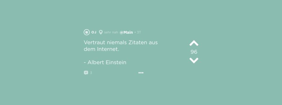 Jodel der Woche – Einsteins Weisheiten & Periodel