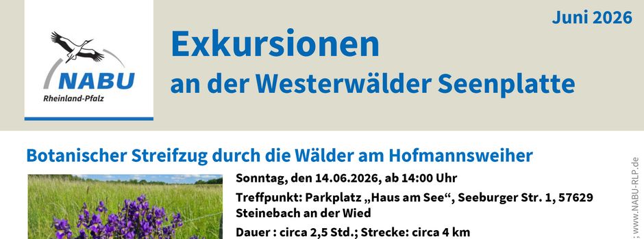 Exkursionen an der Westerwälder Seenplatte im Juni 2026