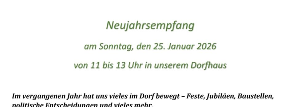 Neujahrsempfang