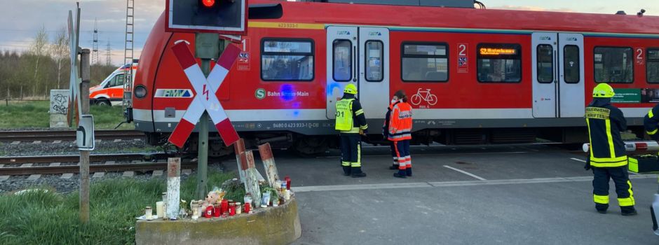 Mann und Hund an Bahnübergang in Kriftel tödlich verletzt