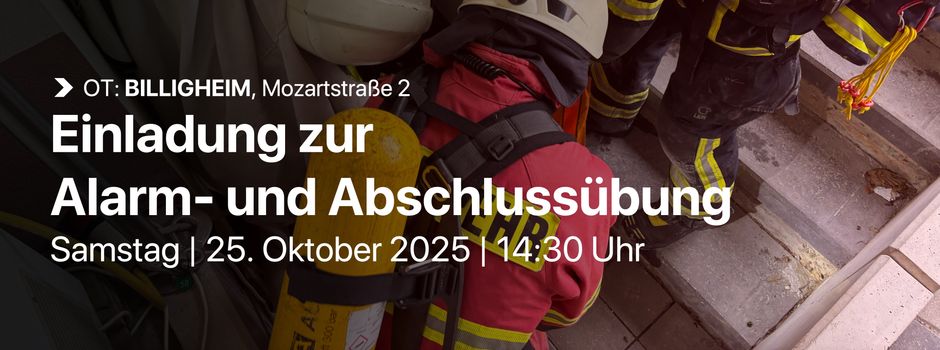 Feuerwehr Alarmübung in Billigheim bei der Fa. Weiß + Sohn am 25.10.2025