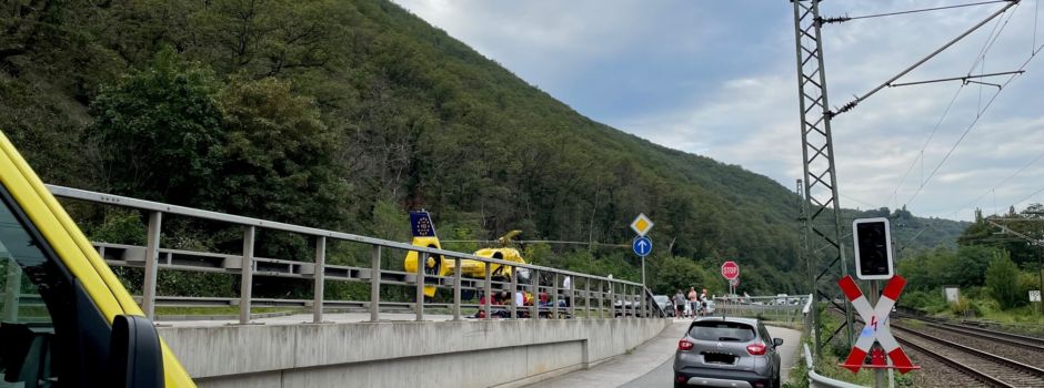 Kind (6) auf B9 bei Bingen mit Rettungshubschrauber abgeholt