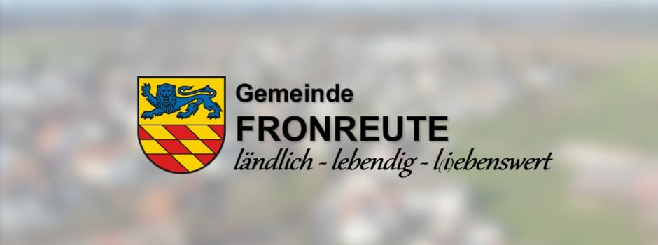 Gemeindeverwaltung Fronreute am 15. September vormittags geschlossen